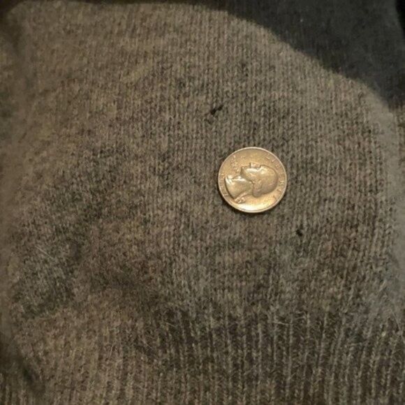 Vintage Glasgo gray lambs wool sweater size Medium BoxN turtleneck - Picture 4 of 5